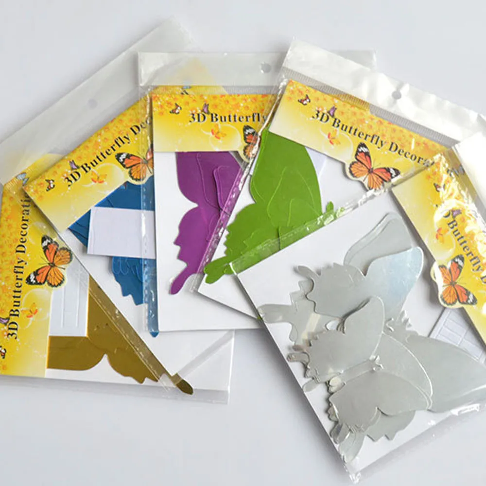 12pcs New Baby Kids Room Stickers Butterfly Funny DIY 3D Wall Sticker Bedroom Accessories Home Decor muursticker Dropshipping c | Дом и сад