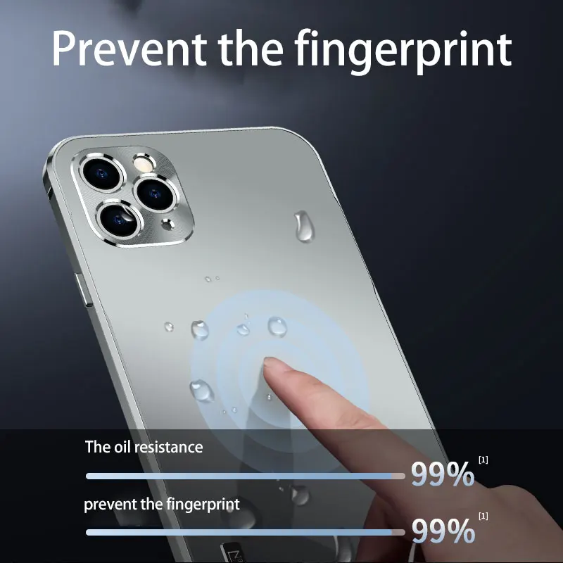 Funda para iphone 13 Pro max Nueva funda de metal para tel&eacute;fono m&oacute;vil, lente todo incluido, antica&iacute;da, cubierta protectora de lujo de gama alta, magn&eacute;tica-5