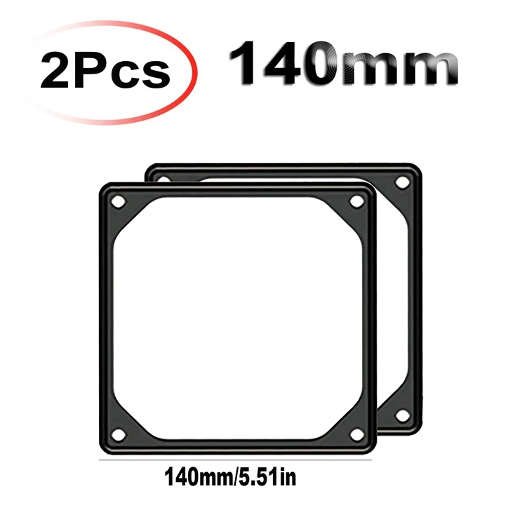 2pcs 140mm 2 шт. 80 мм 92 мм 120 мм 140 мм Антивибрационная силиконовая прокладка вентилятора шумоподавление глушитель прокладка для ПК Компьютерный Вентилятор - Цвет лезвия: 2pcs 140mm
