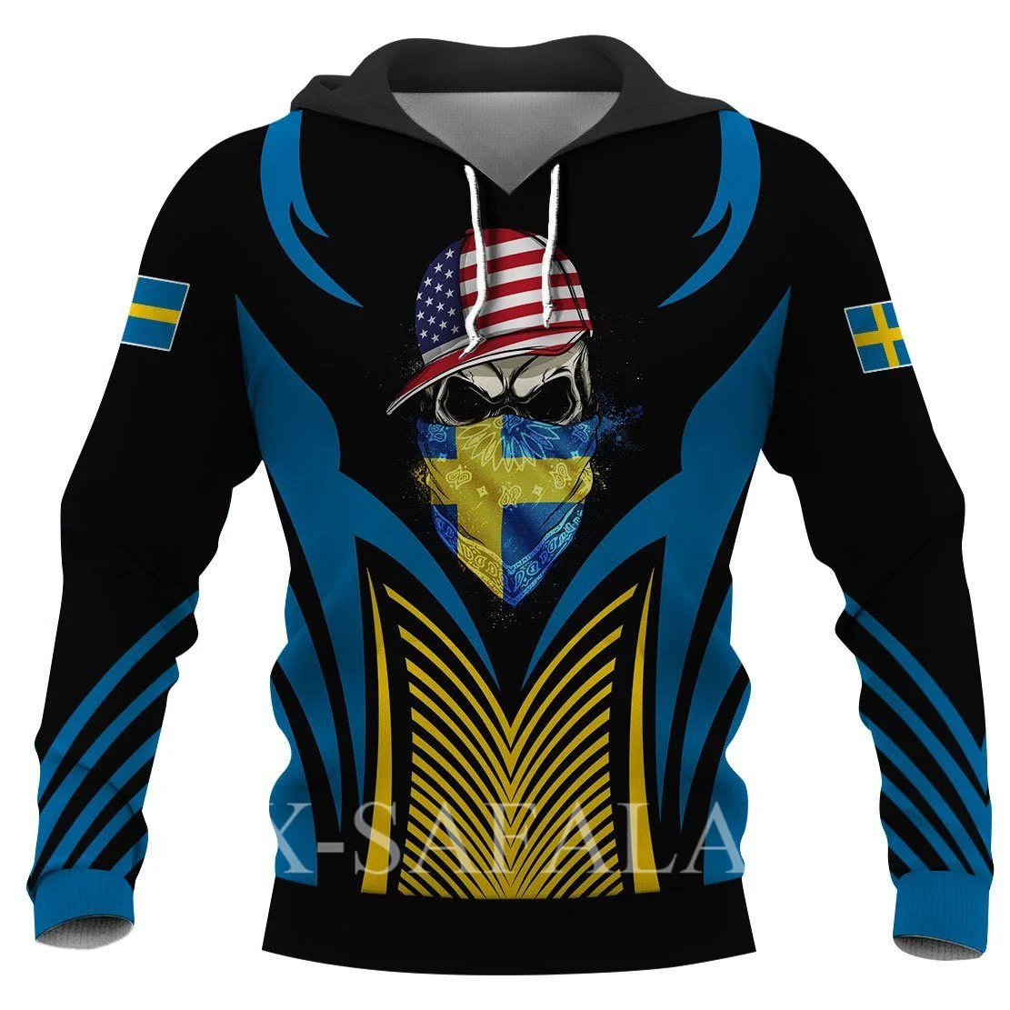 

Sweden Map Blue Awesome Design 3D Printed Hoodie Man Female Zipper Pullover Sweatshirt Hooded Jersey Streetwear Tracksuits-5
