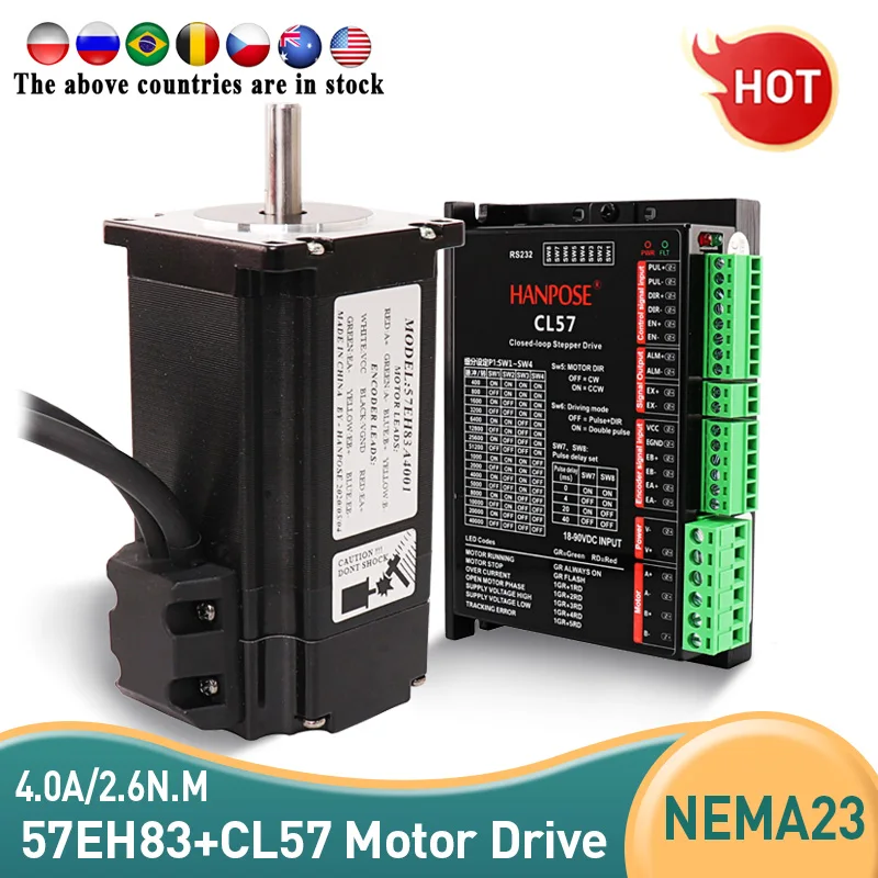 Драйвер для гибридного шагового серводвигателя CL57 Nema23 57EH83A4001 замкнутая петля