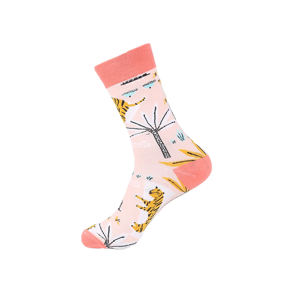 Красочные женские носки YEADU из чесаного хлопка милые забавные японские уличные в