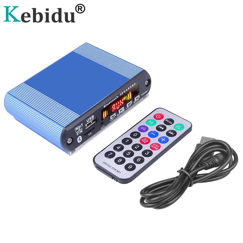 Плата Bluetooth декодера KEBIDU с алюминиевым корпусом 12 В Поддержка USB/TF/FM|MP3-плееры| |