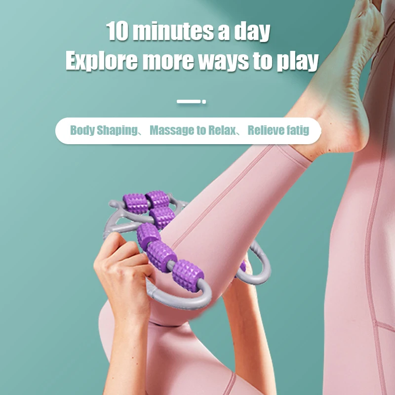 

Leg Massager 9 Roller Leg Neck Arm Muscle Roller Yoga Weight Loss Fitness Relaxation Muscle Massage Portable Artifact