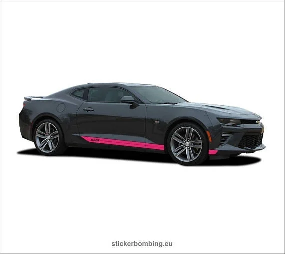 Для 1 комплекта/2 шт Chevrolet Camaro Нижняя панель двери полосы виниловая графика и комплекты наклеек