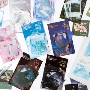 40 шт., Набор стикеров из бумаги васи, романтическое блестящее цветочное украшение, этикетка для скрапбукинга, дневника, альбома, художественного Ремесла, журнала