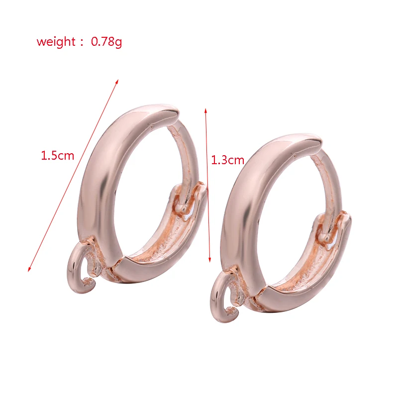Supplies For Earwire Jewelry DIY Earring Material Round Hoop Earrings Clasps Hooks Fittings 1 Pair | Украшения и аксессуары