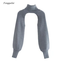 women turtleneck long sleeve knitting sweater casual femme chic design pullover high street lady tops sw886