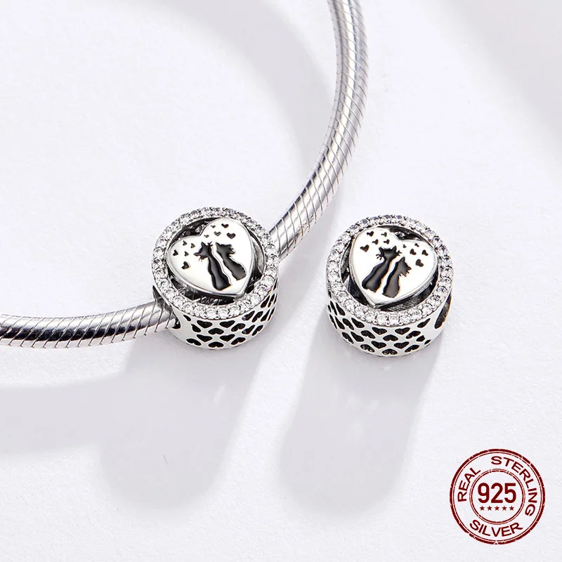 Подвеска для браслета из серебра 925 пробы с котом|Бусины| |