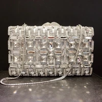 silver crystal clutch rhinestone bag fashion women%e2%80%99s party purse shoulder messenger handbags best designer gemstone clutches