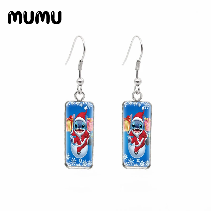 Новинка 2021 прямоугольные серьги в виде Лило и ститча милые рыбки с ангелом