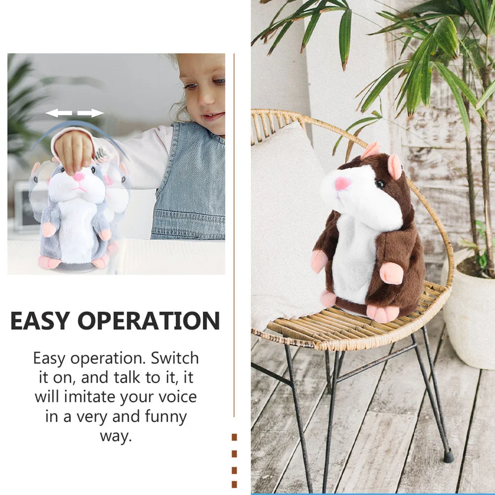 

3pcs Creative Hamster Toys Talking Hamster Plush Doll Sound Recording Plush Doll