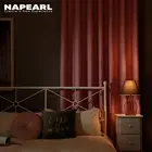 Плотные затемняющие шторы NAPEARL, 1 шт., плотная драпировка, однотонная, для гостиной, розовый, серый, 100x260 см
