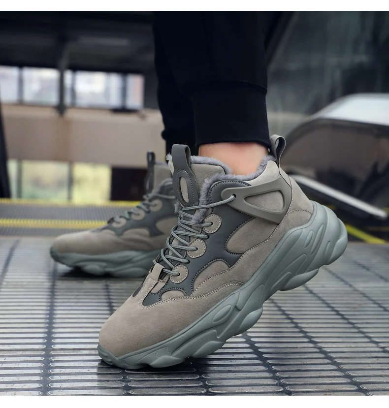 Men's Sneakers Casual Plus Velvet Winter Warm Short Ankle women Boots Plush Man's High-top women Snow Shoes Обувь Мужская