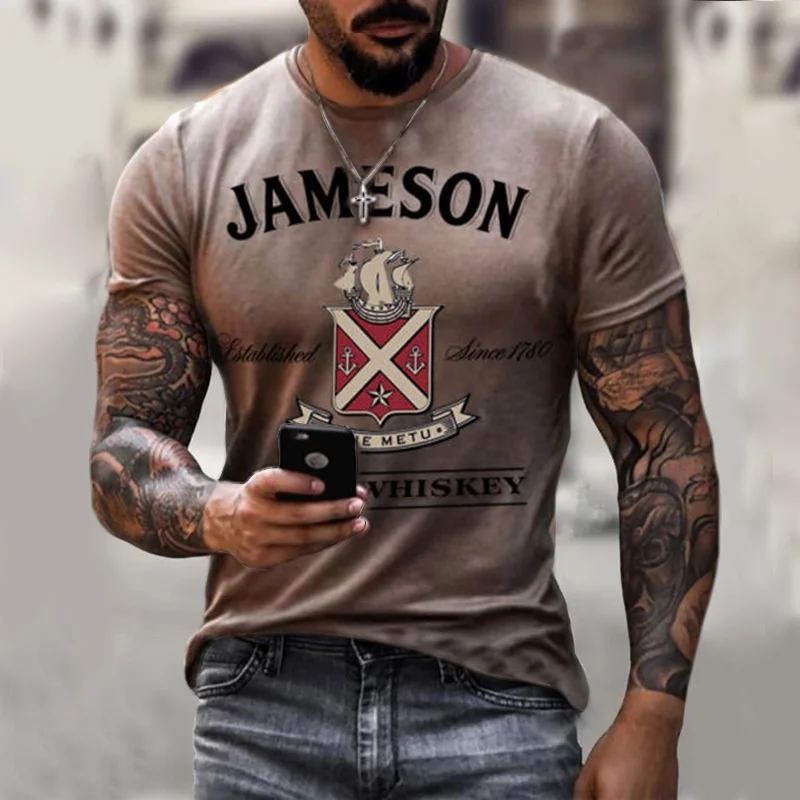 

2021 Fashionable and Handsome Men's Compass 3D Printed T-shirt Summer Hot Sale Hip Hop Style Short Sleeve T-shirt Fashion Trend