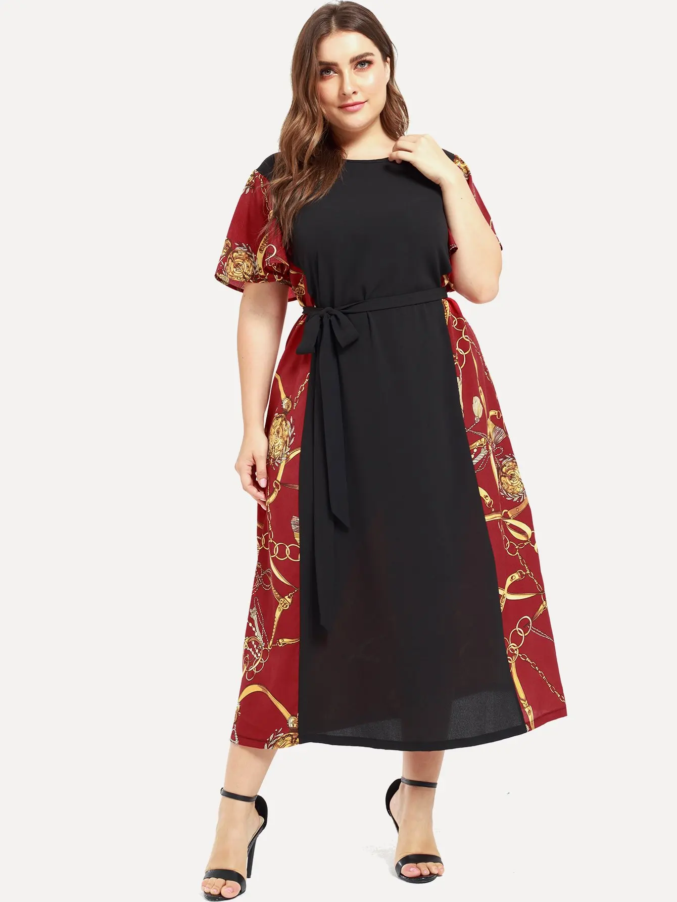 Женское богемное Платье с принтом Amtivaya длинное платье большого размера плюс