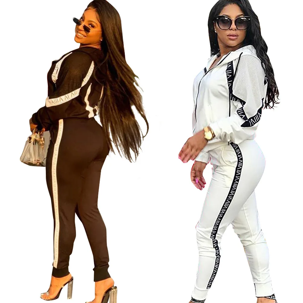 Новый осенне зимний комплект из 2 предметов Женская куртка на молнии с капюшоном