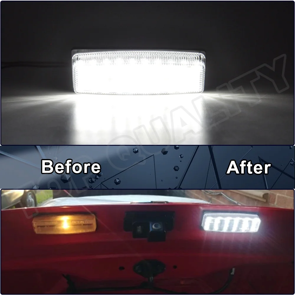 

For Miata MX-5 2006-2015 For Fiat 124 Spider Abarth 2017- White LED Car Rear License Plate Light Number Plate Lamp