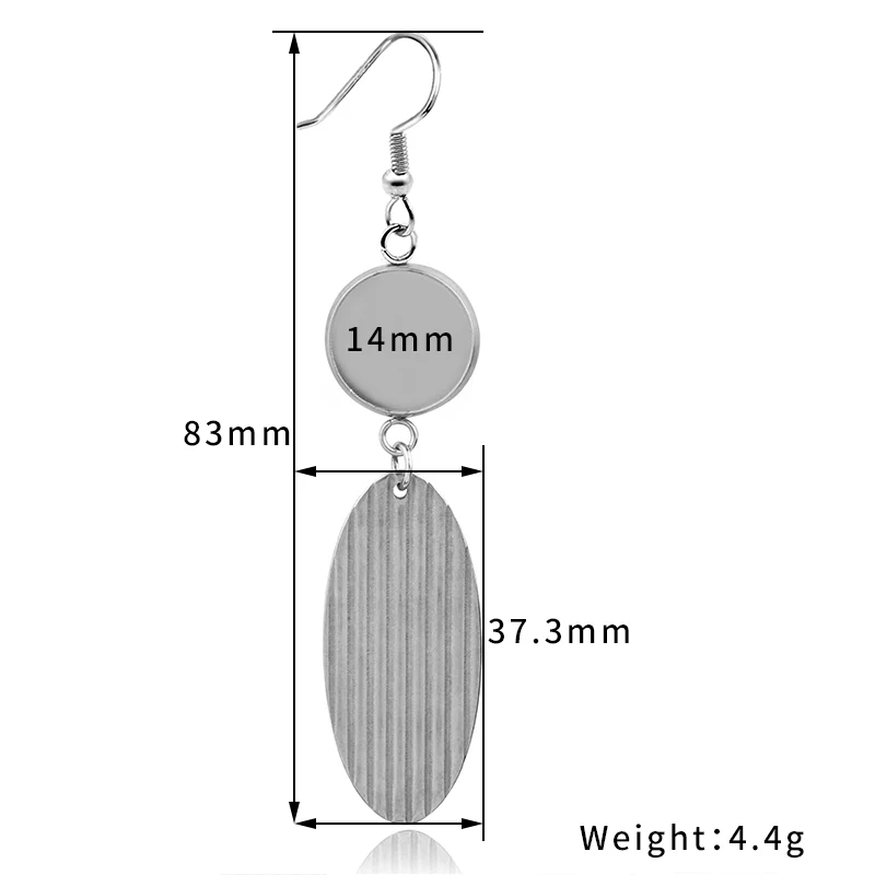 6pcs Stainless Steel 10 12 14 16 18 20 25mm Cabochon Earring Setting Blank Base Cameo Bezels Tray For Jewelry Making Supplies