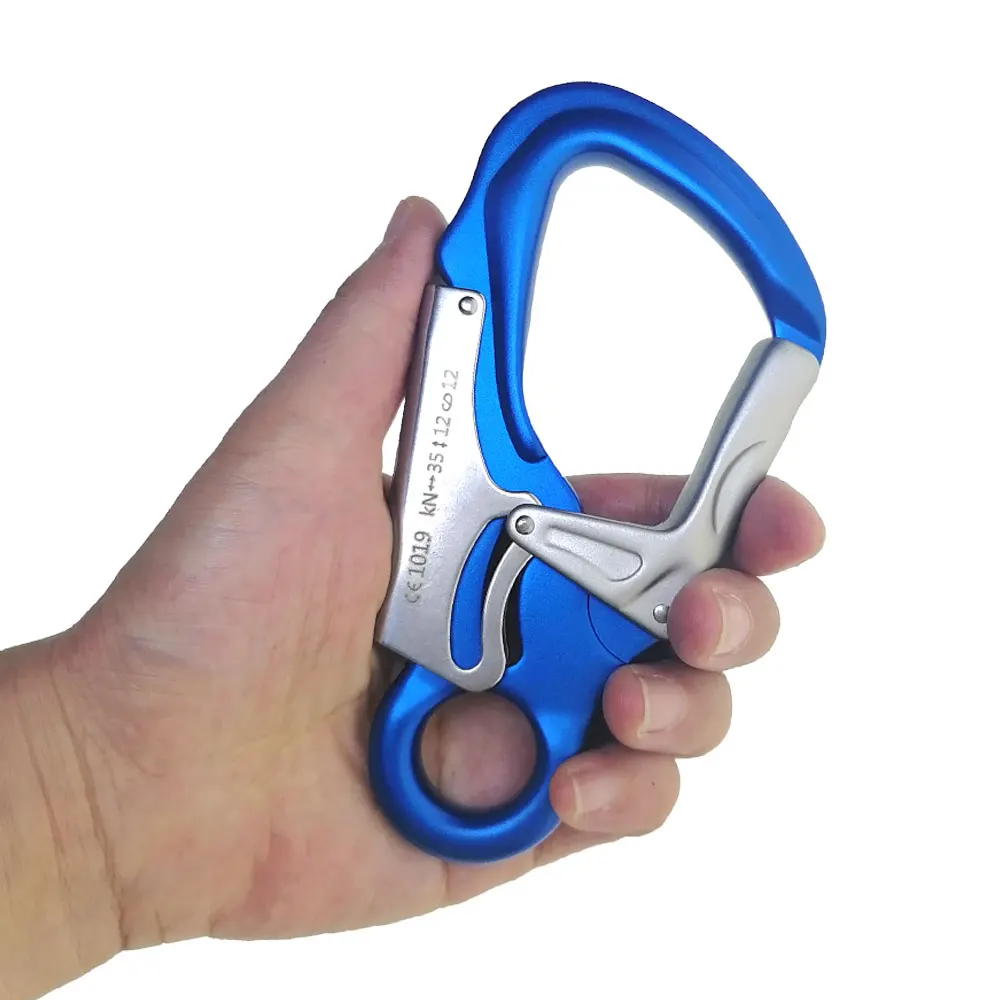 

35KN Outdoor Rock Climbing Carabiner 30KN Mountaineering Downhill Safety Hook Via Ferrata Buckle Working At Height Equipment