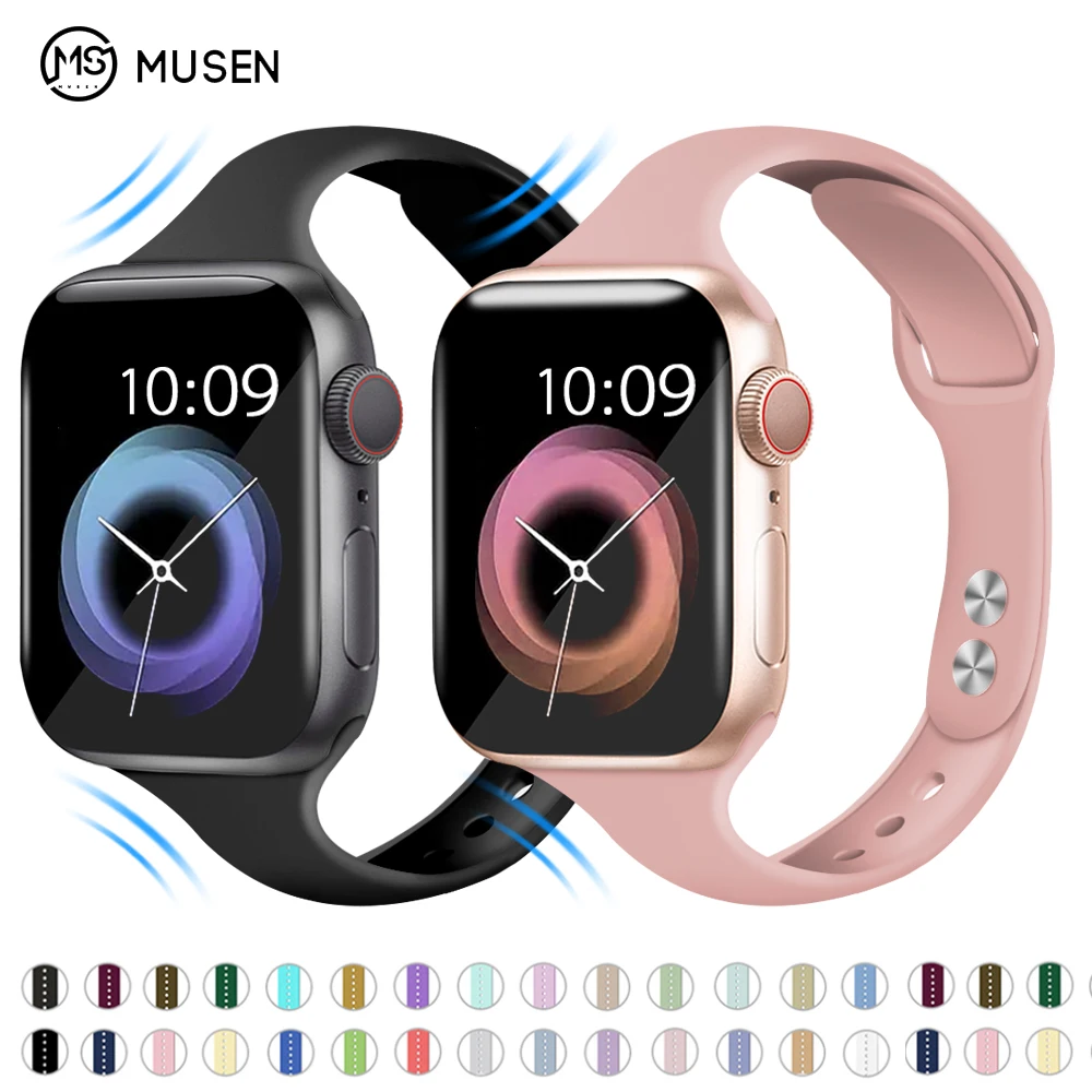Ремешок для часов для Apple 38 мм 42 мм iWatch 5 ремешок 44 мм 40 мм Ремень спортивный силиконовый браслет часы Apple 4 3 2 1 Аксессуары