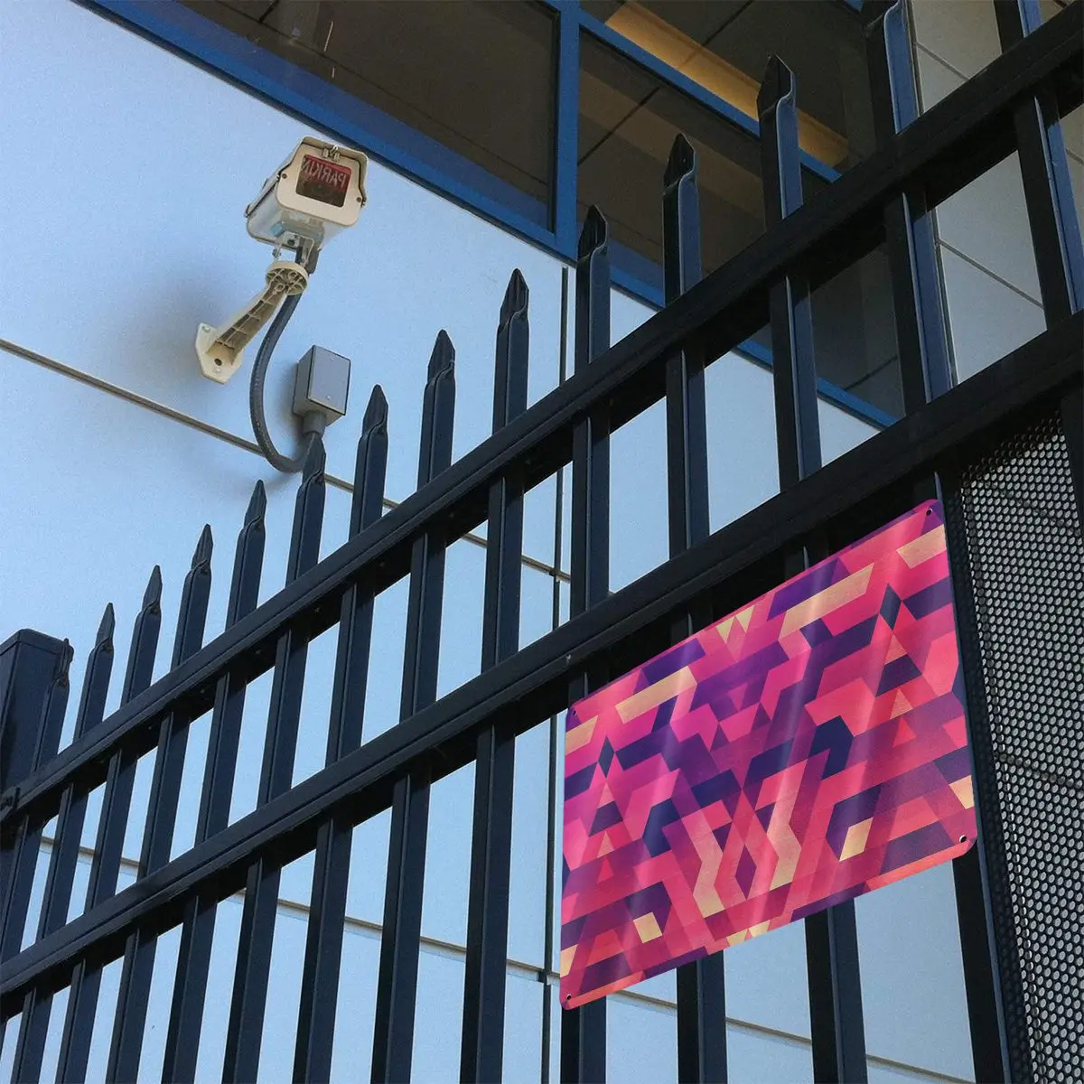 

Geometric Polyester Sign 11.8*7.9 In One Size Metal Tin Signs For Home Decor