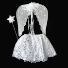 Принцесса, 3 предмета, Бабочка, крыло, палочка, юбка, Рождество, Хэллоуин, костюм для сказочных девушек, детский, семейный, пасхальный, косплей