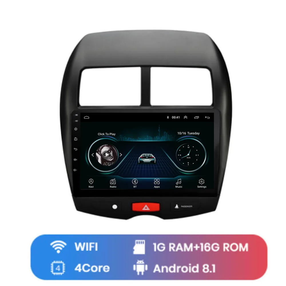 WIFI (1G 16G) 4 аппарат не привязан к оператору сотовой связи Android 8,1 для Mitsubishi ASX 2010 2011 2012 2013- мультимедиа обоих концах для подключения внешних устройств к автомобильной навигации dvd-плеер gps радио - Цвет: WIFI (1G 16G)
