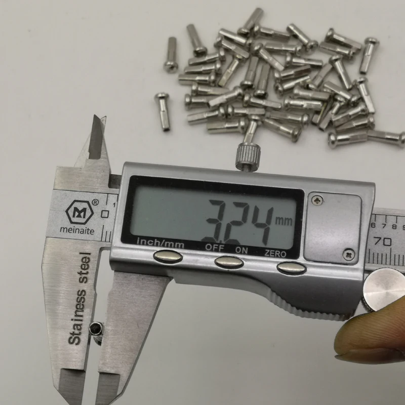 Spoke Wrench Size 3.24 mm Sliver Color 15 G 1.8 Brass Material 14.37 Longer Bike / Bicycle MTB Nipples | Спорт и развлечения