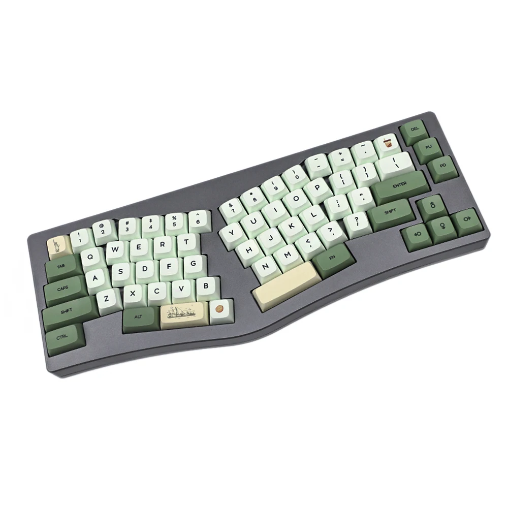 

YMDK Wings Aluminum CNC Top Bottom QMK PCB Full Assembly Keyboard Jade Navy Cream Switches