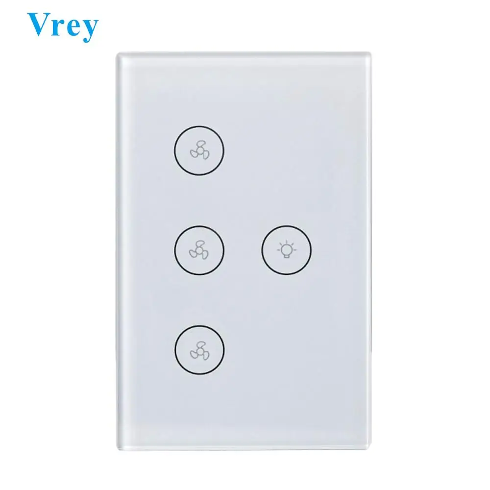 Умный выключатель потолочного вентилятора Vrey US светильник света для Wi Fi