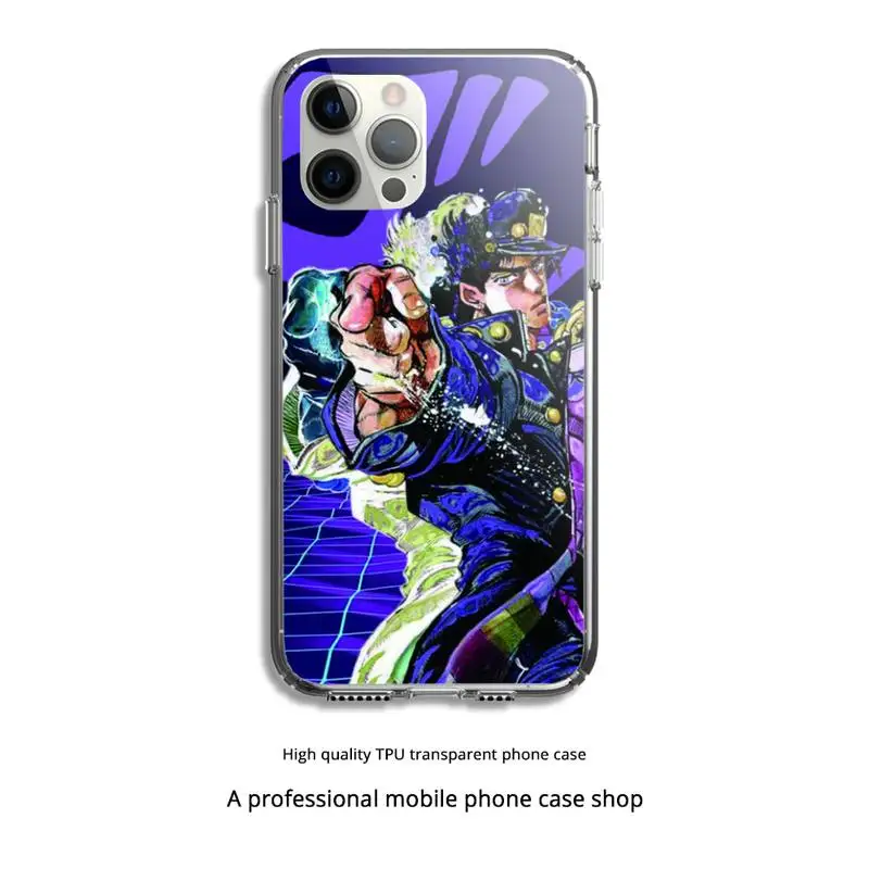 

JoJo Bizarre Adventure Phone Case Clear Cover For Iphone 5 6 7 8 11 12 plus XR X XS SE2020 11/12PRO Max Transparent Cases