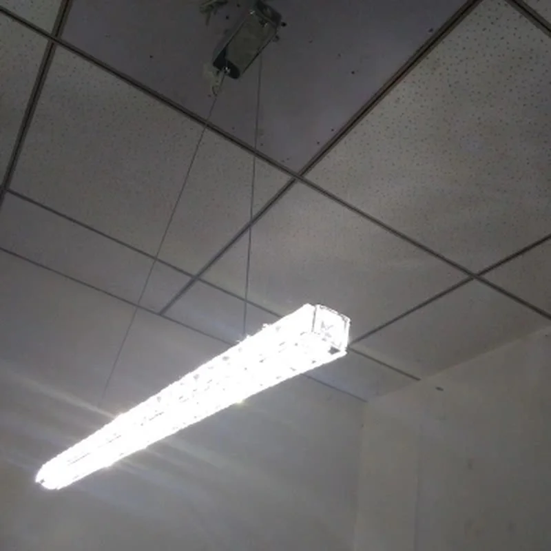 Современная светодиодная хрустальная люстра длиной 70 см для бара осветительные