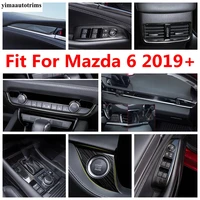 for mazda 6 2019 2021 window lift start stop button door strip air ac vent gear box panel cover trim stainless steel accessories