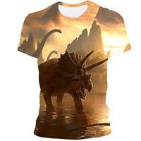 2021 new fashion mans t shirt 3d dinosaur series pattern print hip hop cool street t shirt oversize for adult xxs 6xl