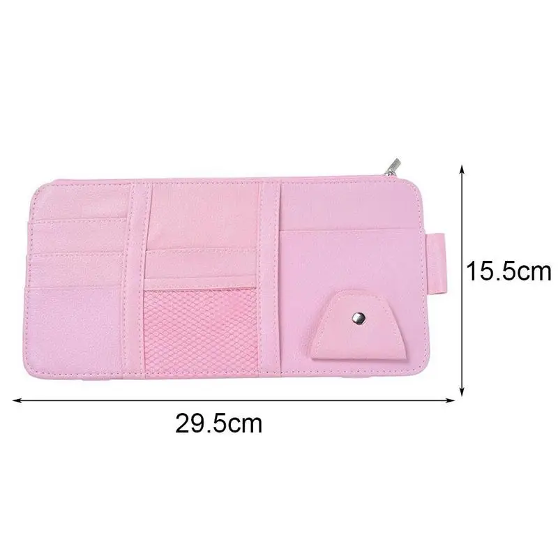 

1 Pcs 29*15 cm Multifunctional Car Sun Visor Storage Phone Organizer Visor Storage Car Glasses Bag Bill Mobile H3S4