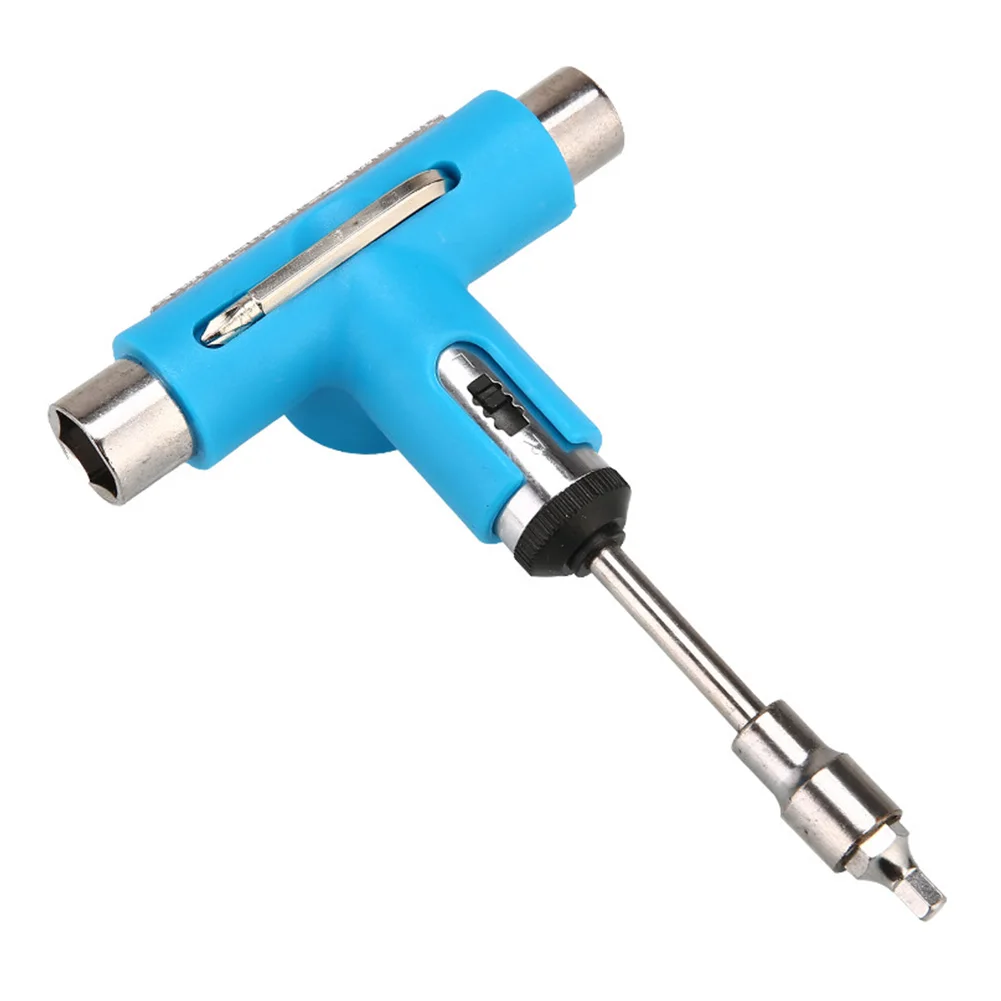 Skate Tools Set Multifunctional Universal Home Repair T Wrench Powerful Mini Key Portable With Ratchet Practical Lightweight | Спорт и
