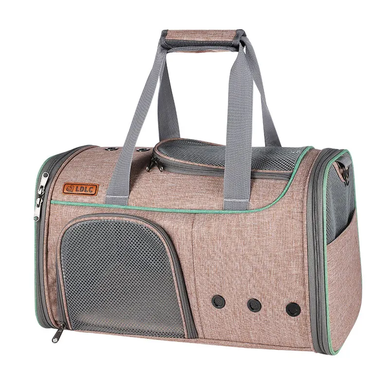 

Cat Carrier Front Open Window Portable Pet Bag Suitable For Teddy Coffee Blue Kitty Automatic Locking Zipper To Prevent Escape