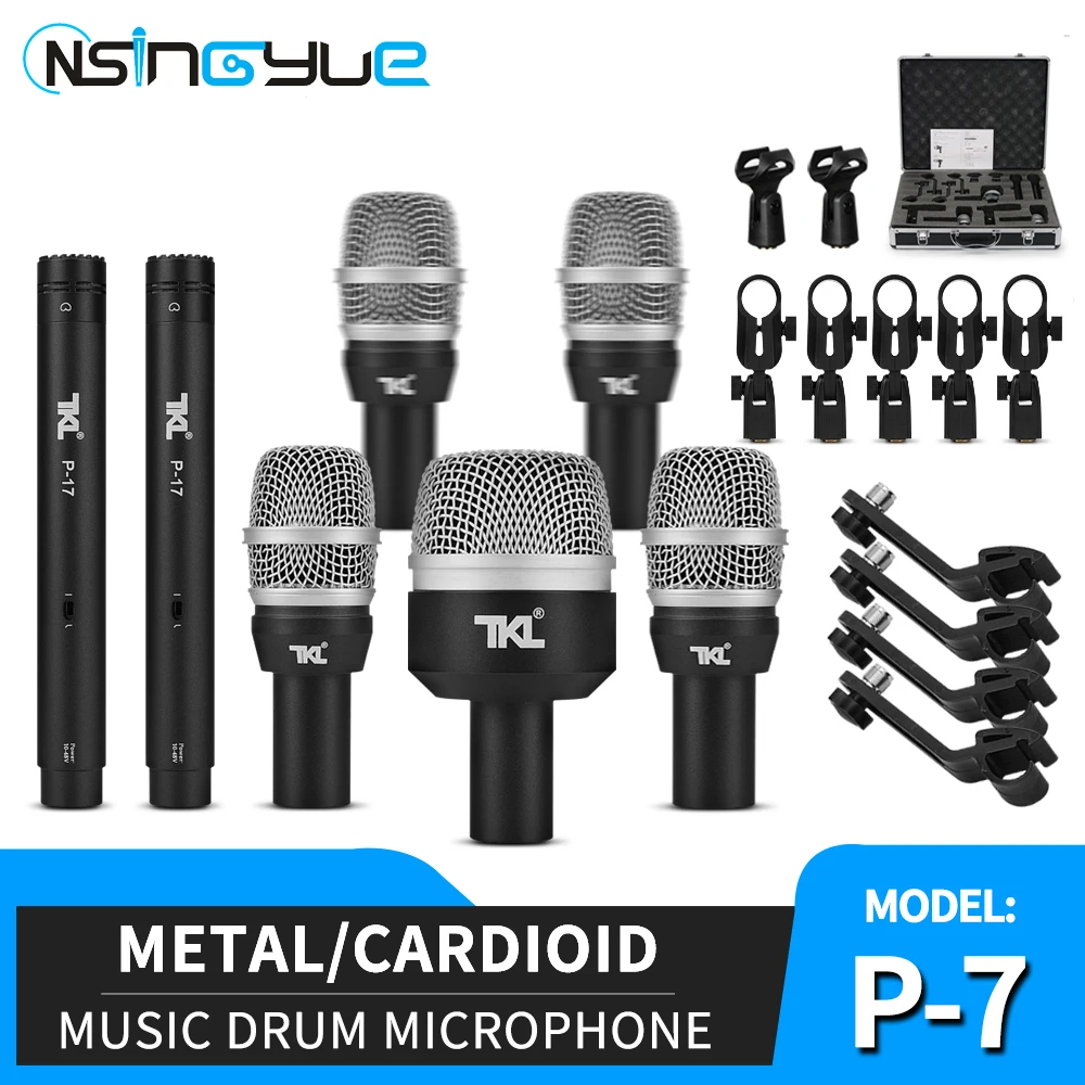 Набор проводных динамических барабанных микрофонов набор басов Tom/Snare & Cymbals для