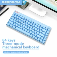 Keys RGB Gaming Mechanical Keyboard Outemu Switch Hot Swap Bluetooth 2 4G Wireless Transparent Keycap Type-C For PC Desktop