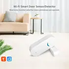 Смарт-WiFi датчик для двери Tuya, детекторы окон и дверей, детекторы открытиязакрытия дверей, работает с приложением Alexa Google Home Tuya