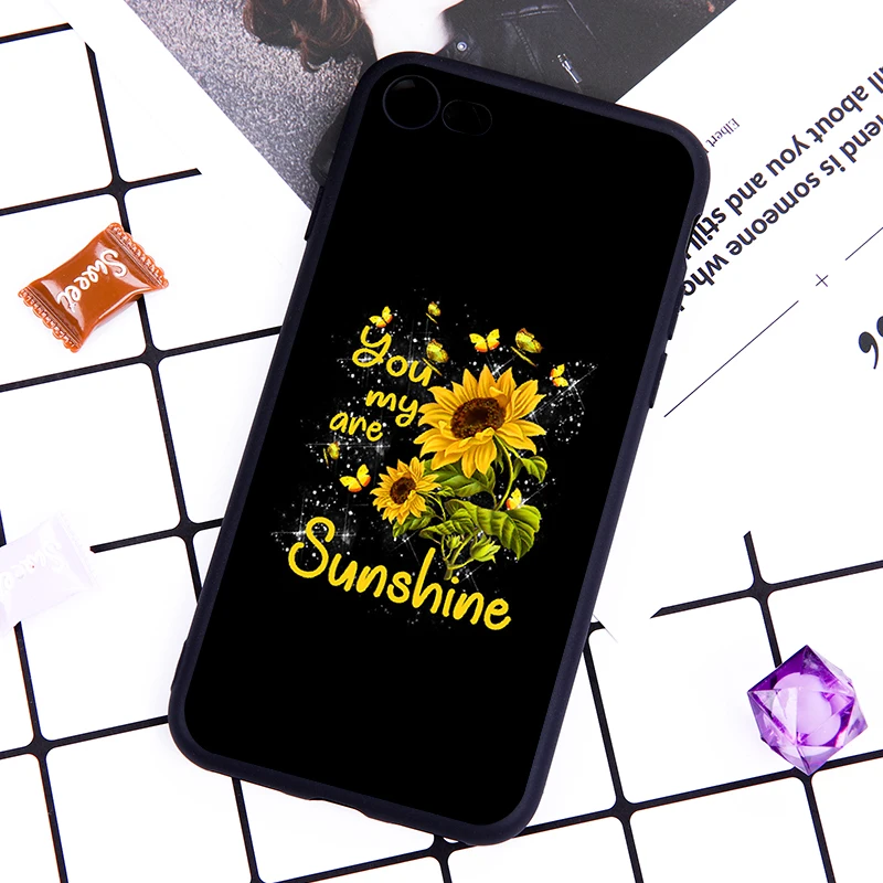 Чехол для телефона с изображением подсолнуха Iphone 6 6s 7 8 plus X XR XS XSmax Хризантема