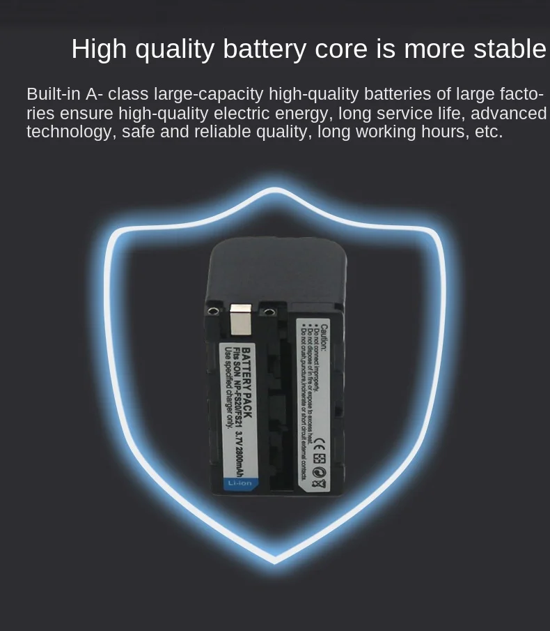 

7.2V 2800mah Digital Video Camera Battery for Sony NP-FS20 NP-FS21 Rechargeable Lithium Ion Battery V Mount Battery