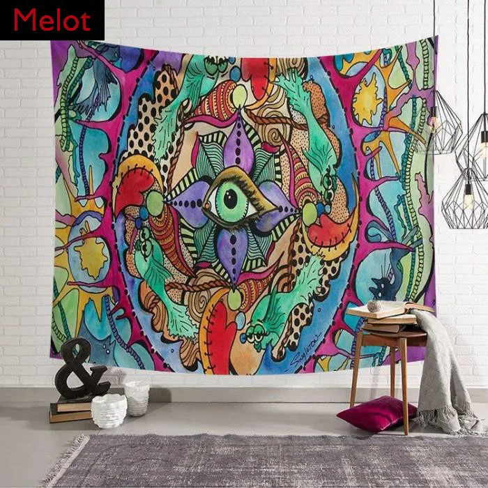 

Meditation Tapestry Wall Hanging Mandala Tapestry Wall Covering Fabric Psychedelic Wall Hanging Tapitz Decorative Tapestry