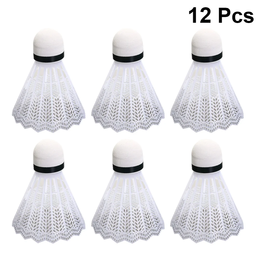 

12pcs Badminton Practical Shuttlecocks Sports Supplies Exercise Accessories for Indoor Outdoor Playing (White)