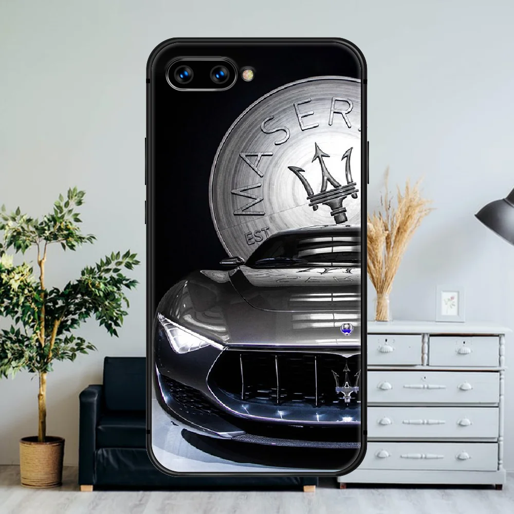 

Luxury Sport car brand Phone Case For Huawei Honor 6A 7A 7C 8 8A 8X 9 9X 10 10i 20 Lite Pro Play black Cell Painting Back Soft