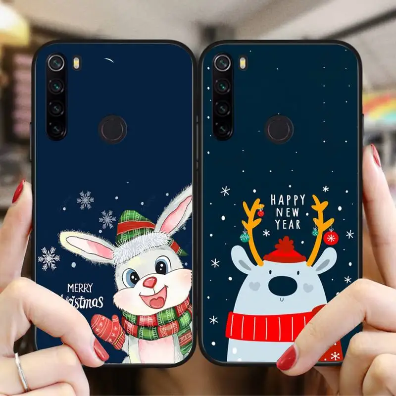 

Merry Christmas Animal Phone Case For Xiaomi Redmi Note8T 10 9 Pro K30 Redmi8 9 9A 6 7 8 5Plus