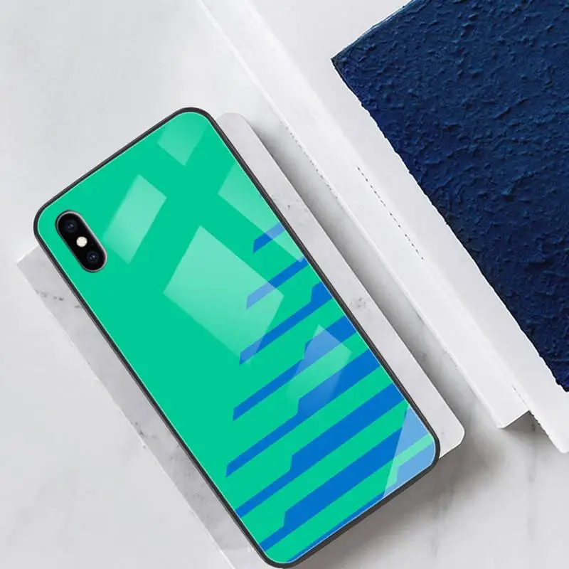 

Designer Line Simple Glass Phone Case Fundas Coque for IPhone 12 11 Pro Max Cases XR XS 7 8 Plus Cover Accessories Carcasa