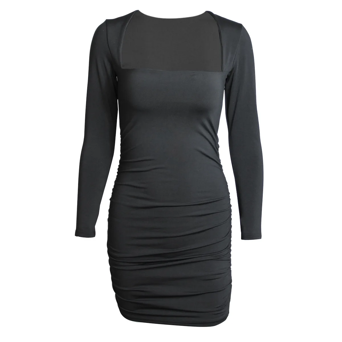Облегающее платье с длинным рукавом для женщин весеннее Летнее мини женские