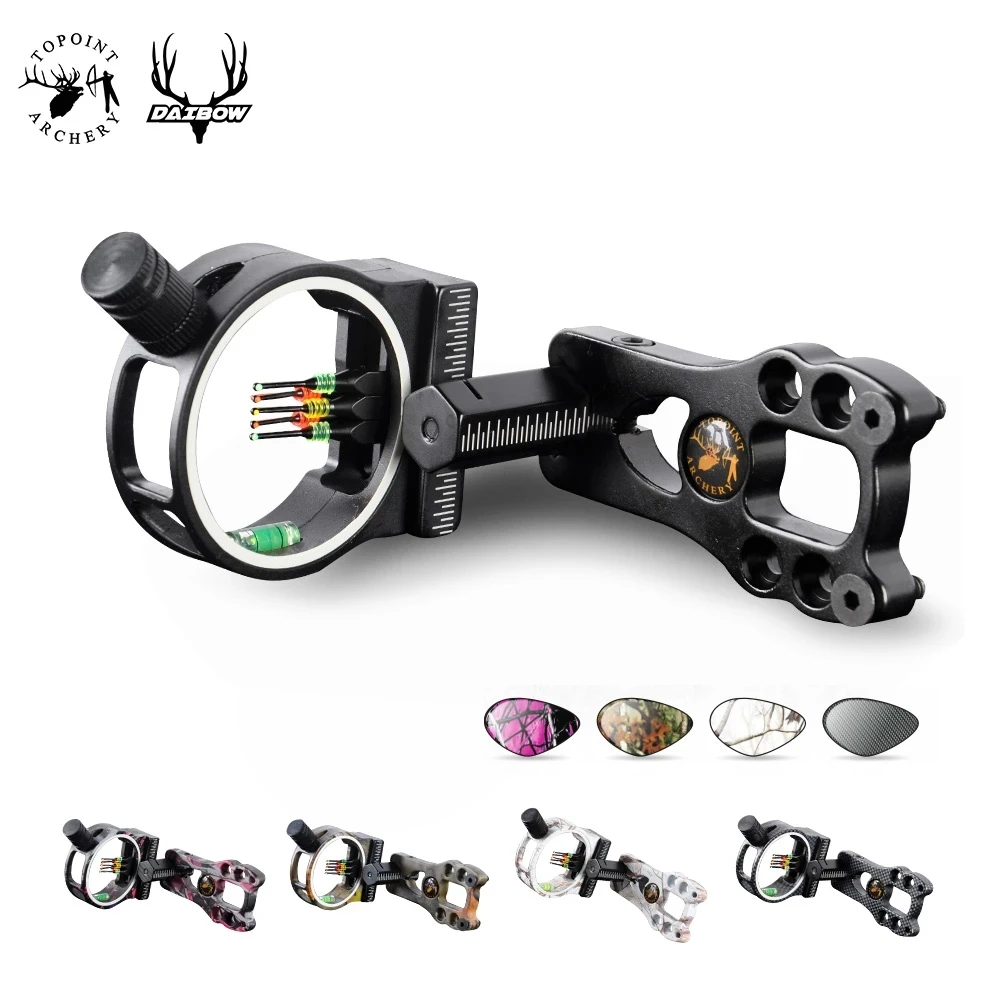 

Topoint TP1550 5 Pin Compound Bow Sight LED Light 0.029" Fiber Brass Pin CNC Machined for Archery Hunting